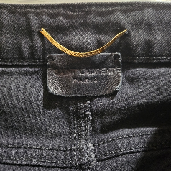Yves Saint Laurent Black Denim Jeans - Picture 3 of 16